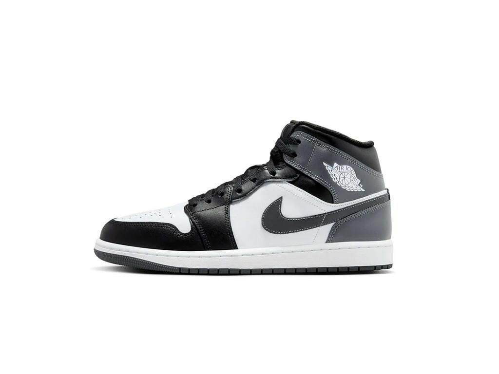 Jordan 1 Mid Black White Iron Grey (GS