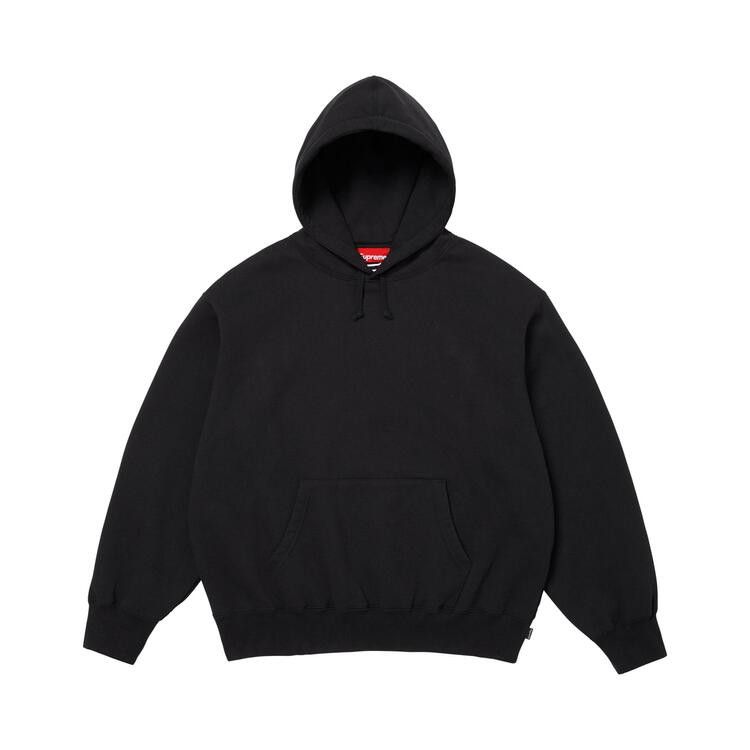 Supreme Satin Applique Hooded Sweatshirt (SS26) Black | Purekickz
