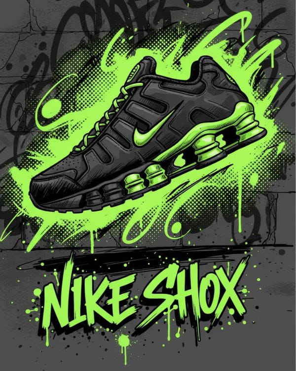 Nike Shox s textem