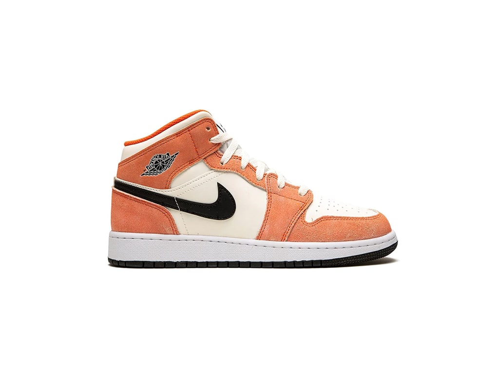 Jordan 1 Mid SE Orange Suede (GS)