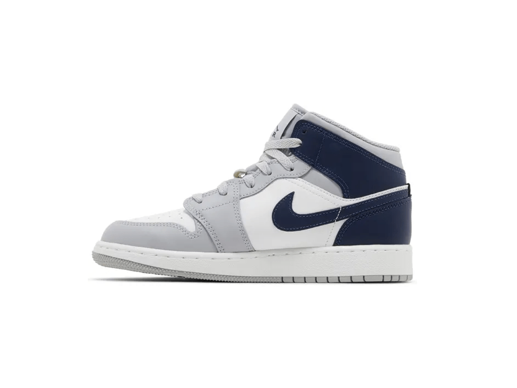 Jordan 1 Mid Wolf Grey Midnight Navy (GS)