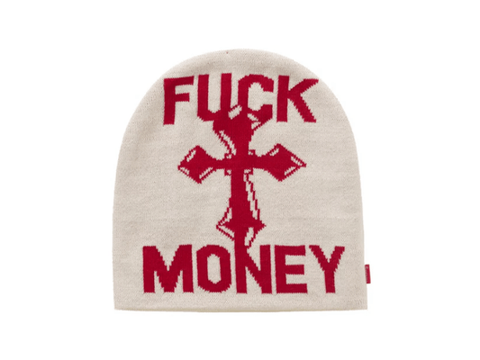 Supreme Fuck Money Beanie Natural