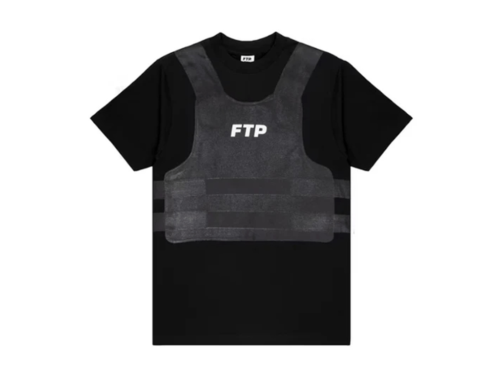 FTP Bulletproof Vest Tee Black – boční pohled | Purekickz