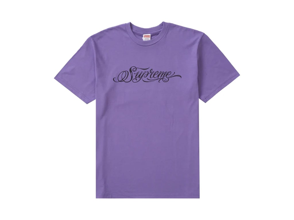 Supreme Script Tee Purple