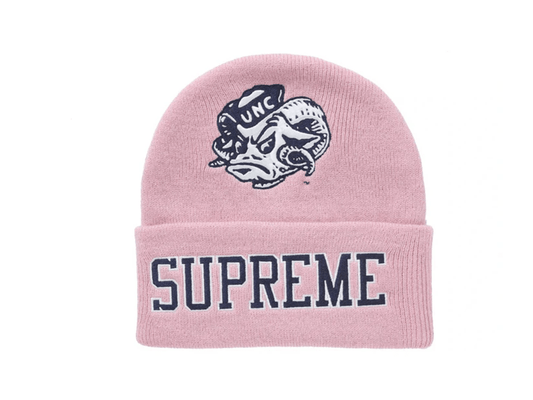 Supreme Mitchell & Ness NCAA Beanie Pink