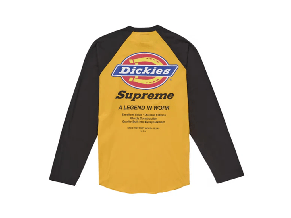 Supreme Dickies Raglan L/S Top Black – boční pohled | Purekickz