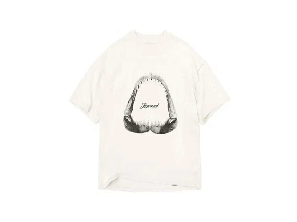 Represent Shark Jaws T-shirt Flat White