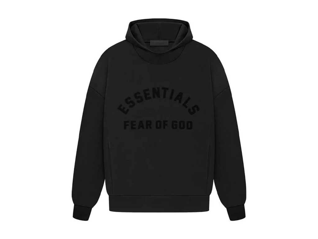 Fear of God Essentials Arch Logo Hoodie Jet Black