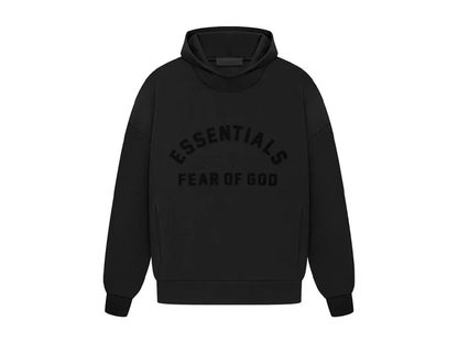 Fear of God Essentials Arch Logo Hoodie Jet Black