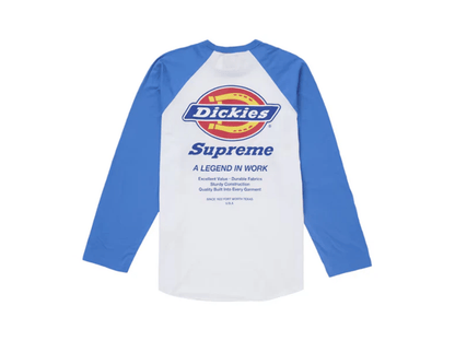 Supreme Dickies Raglan L/S Top Blue