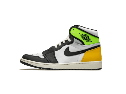 Jordan 1 Retro High White Black Volt University Gold