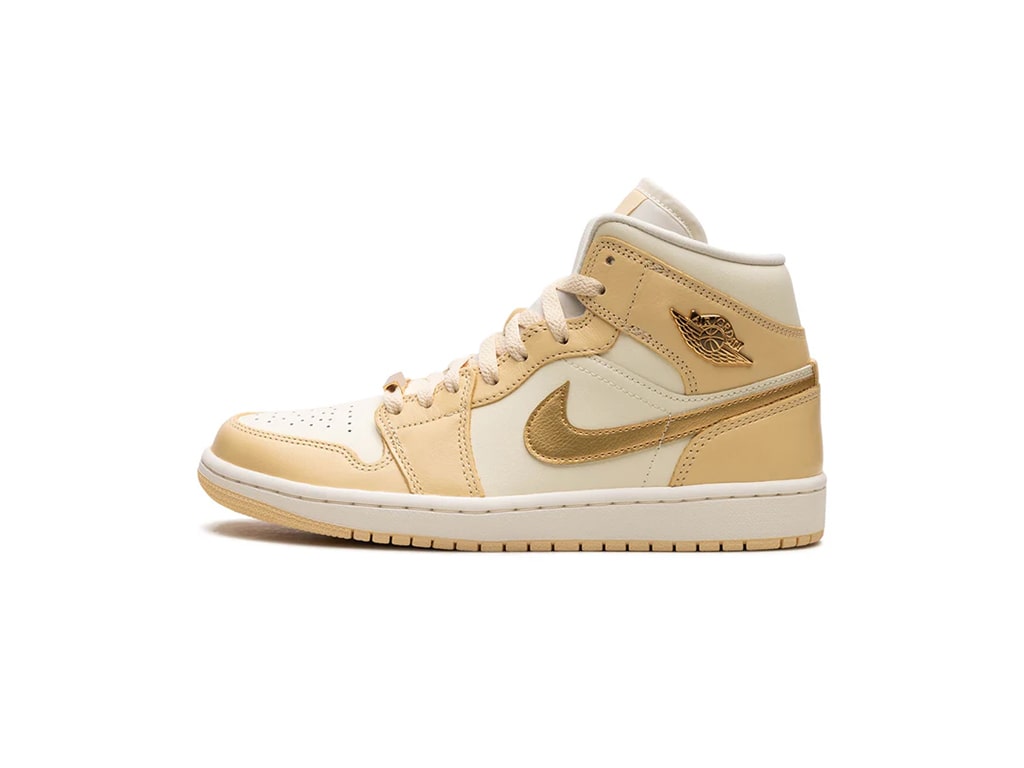 Jordan 1 Mid SE Pale Vanilla Metallic Gold (W)