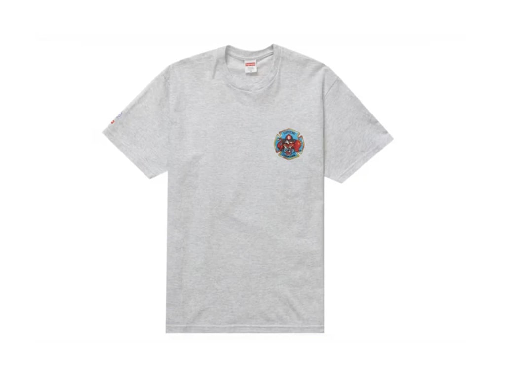 Supreme FDNY Engine 9 Tee Ash Grey