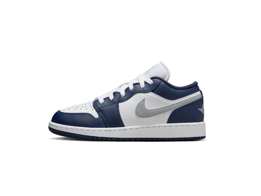 Jordan 1 Low Midnight Navy Wolf Grey (GS)