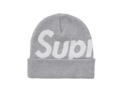 Supreme Big Logo Beanie (FW24) Ash Grey