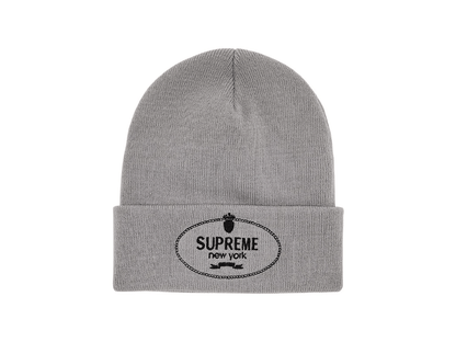 Supreme Crest Beanie Grey