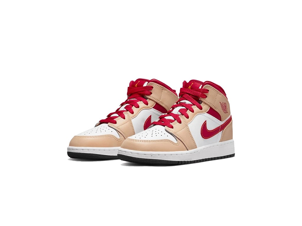 Air Jordan 1 Mid Light Cardinal Curry (GS)