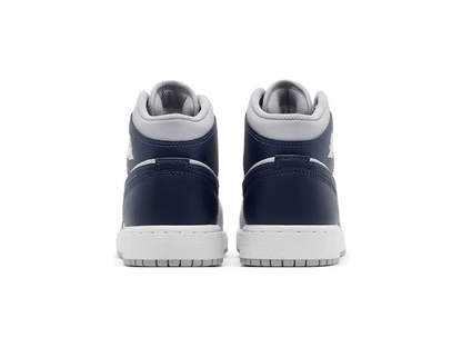 Jordan 1 Mid Wolf Grey Midnight Navy (GS)