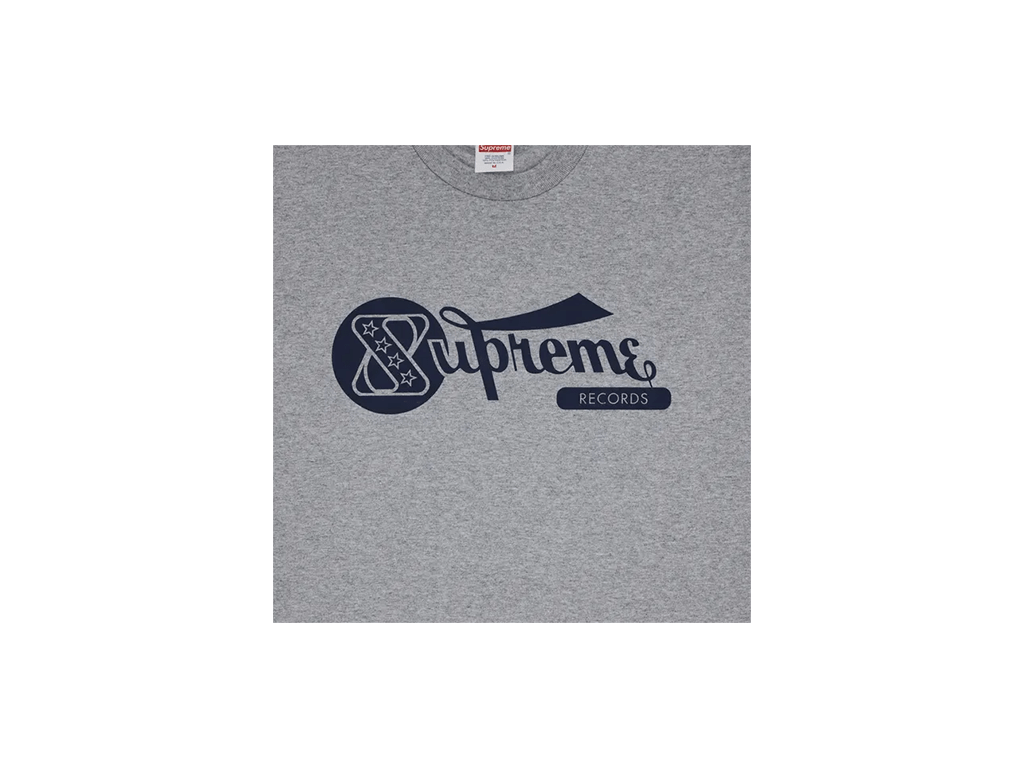 Supreme Records Tee Heather Grey