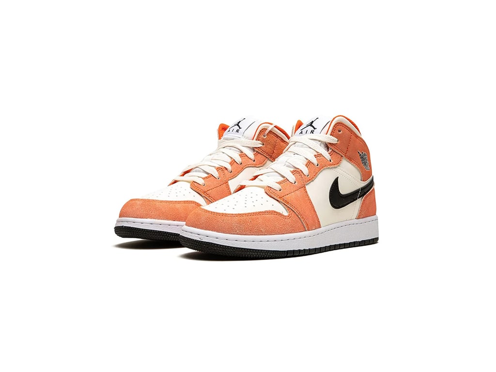 Jordan 1 Mid SE Orange Suede (GS)