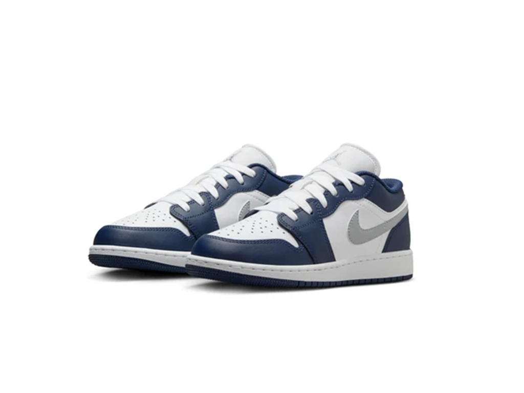 Jordan 1 Low Midnight Navy Wolf Grey (GS)