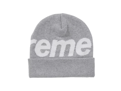 Supreme Big Logo Beanie (FW24) Ash Grey