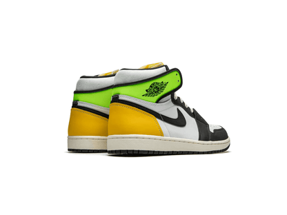 Jordan 1 Retro High White Black Volt University Gold