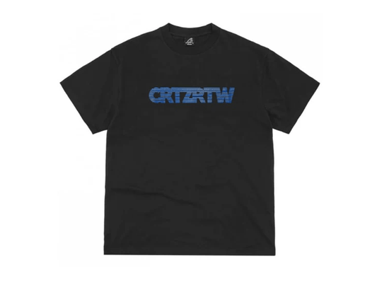 Corteiz CRTZRTW Blue Logo Tee Black