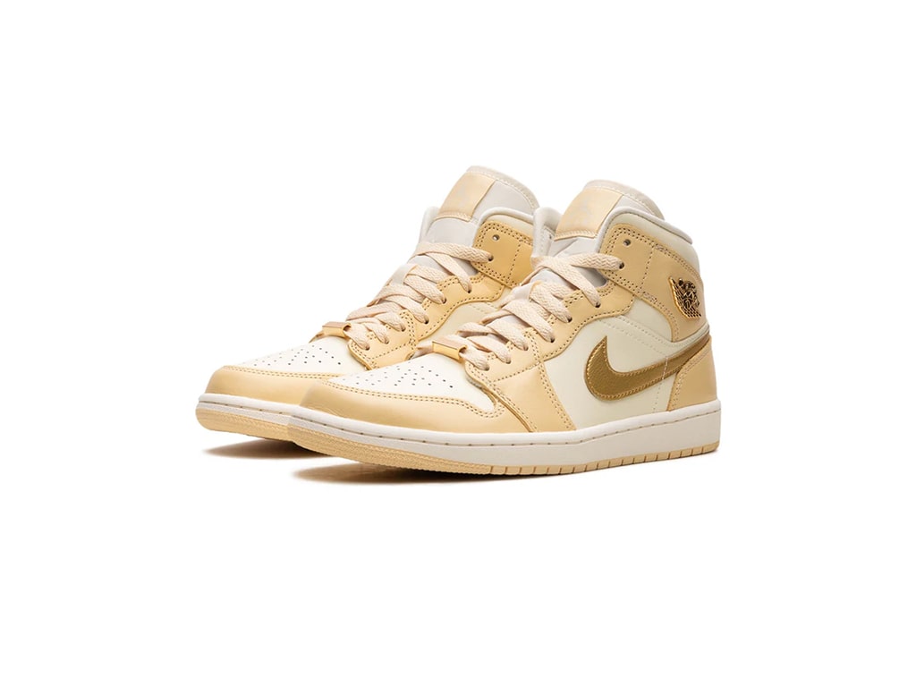 Jordan 1 Mid SE Pale Vanilla Metallic Gold (W)