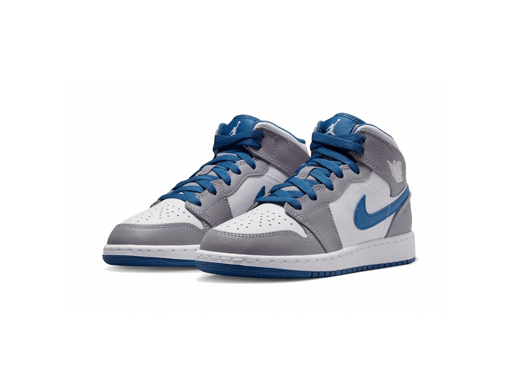 Jordan 1 Mid True Blue Cement (GS)