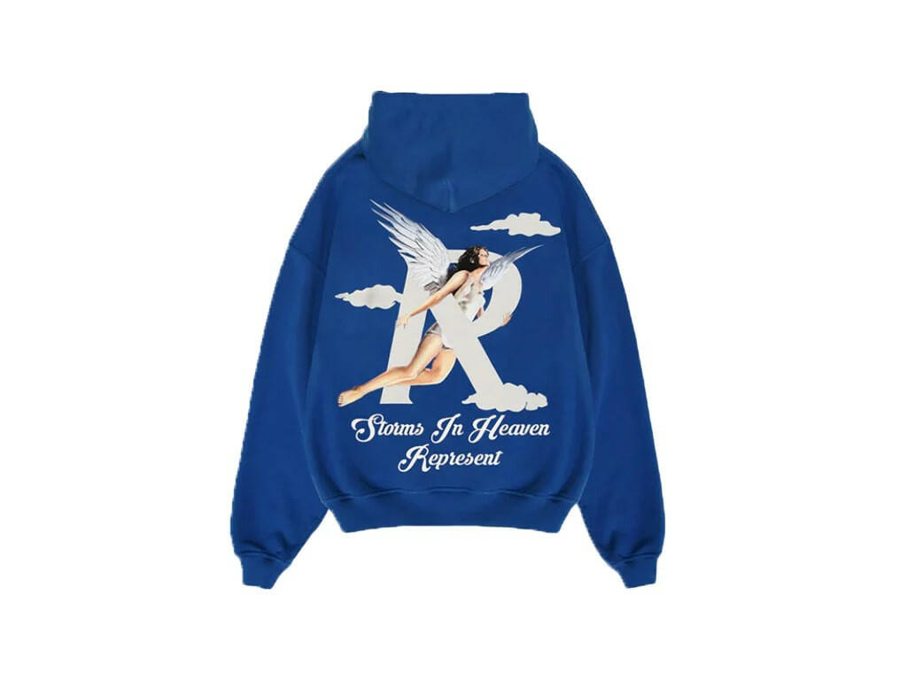 Represent Storms In Heaven Hoodie Cobalt – boční pohled | Purekickz