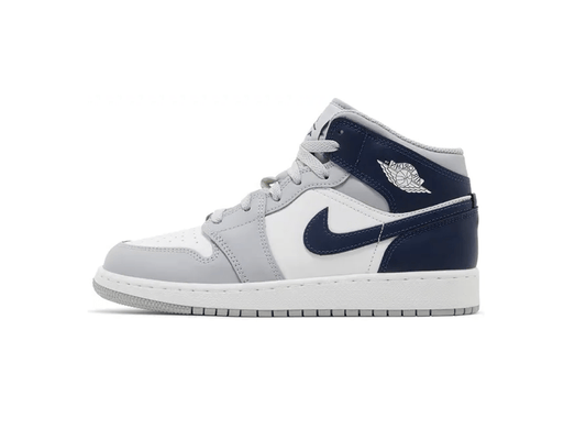 Jordan 1 Mid Wolf Grey Midnight Navy (GS)