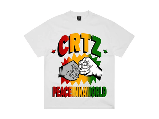 Corteiz Peaceinnaworld Tee White