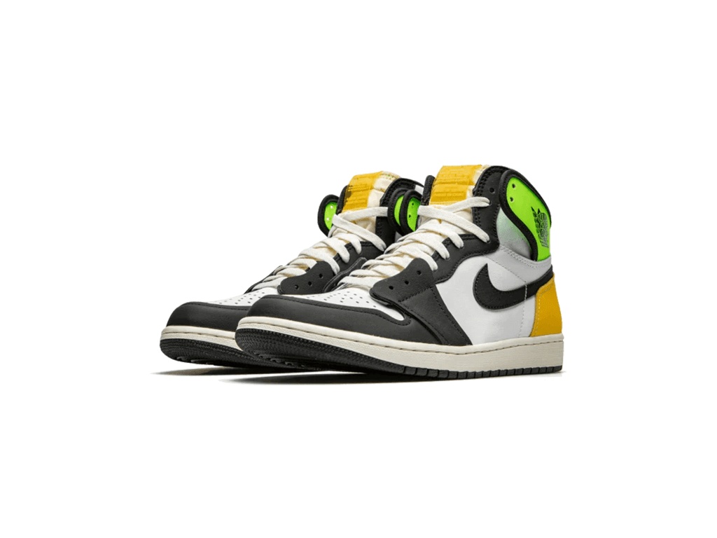 Jordan 1 Retro High White Black Volt University Gold