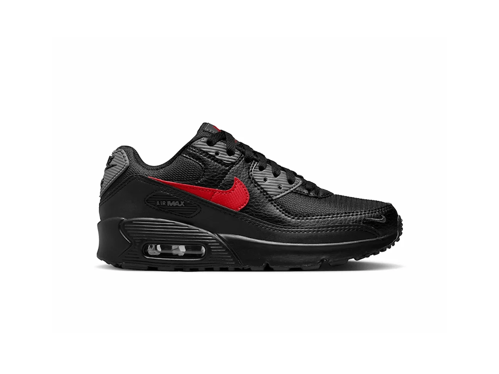 Nike Air Max 90 Next Nature Black Gym Red Iron Grey (GS) – boční pohled | Purekickz