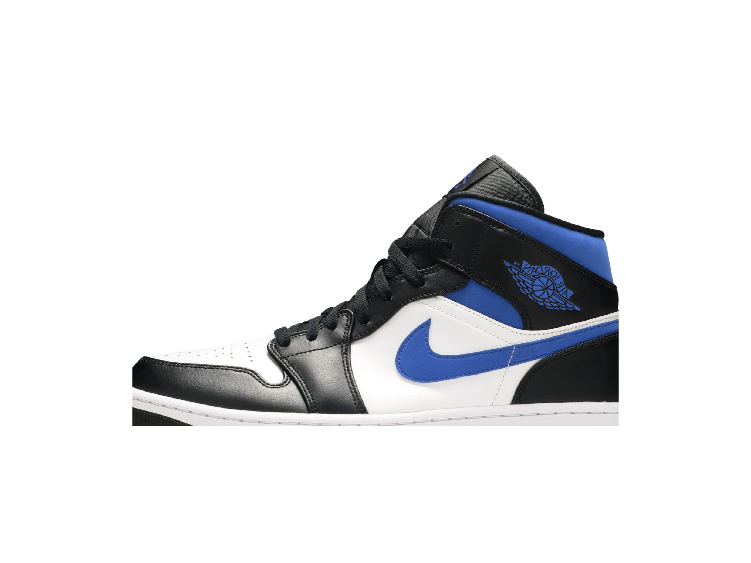 Jordan 1 Mid White Black Racer Blue