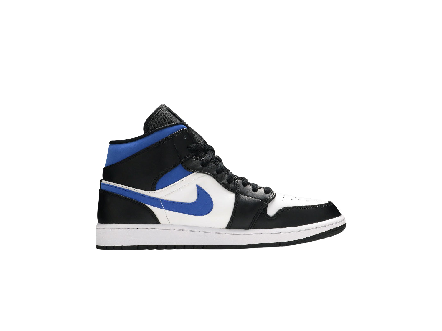Jordan 1 Mid White Black Racer Blue