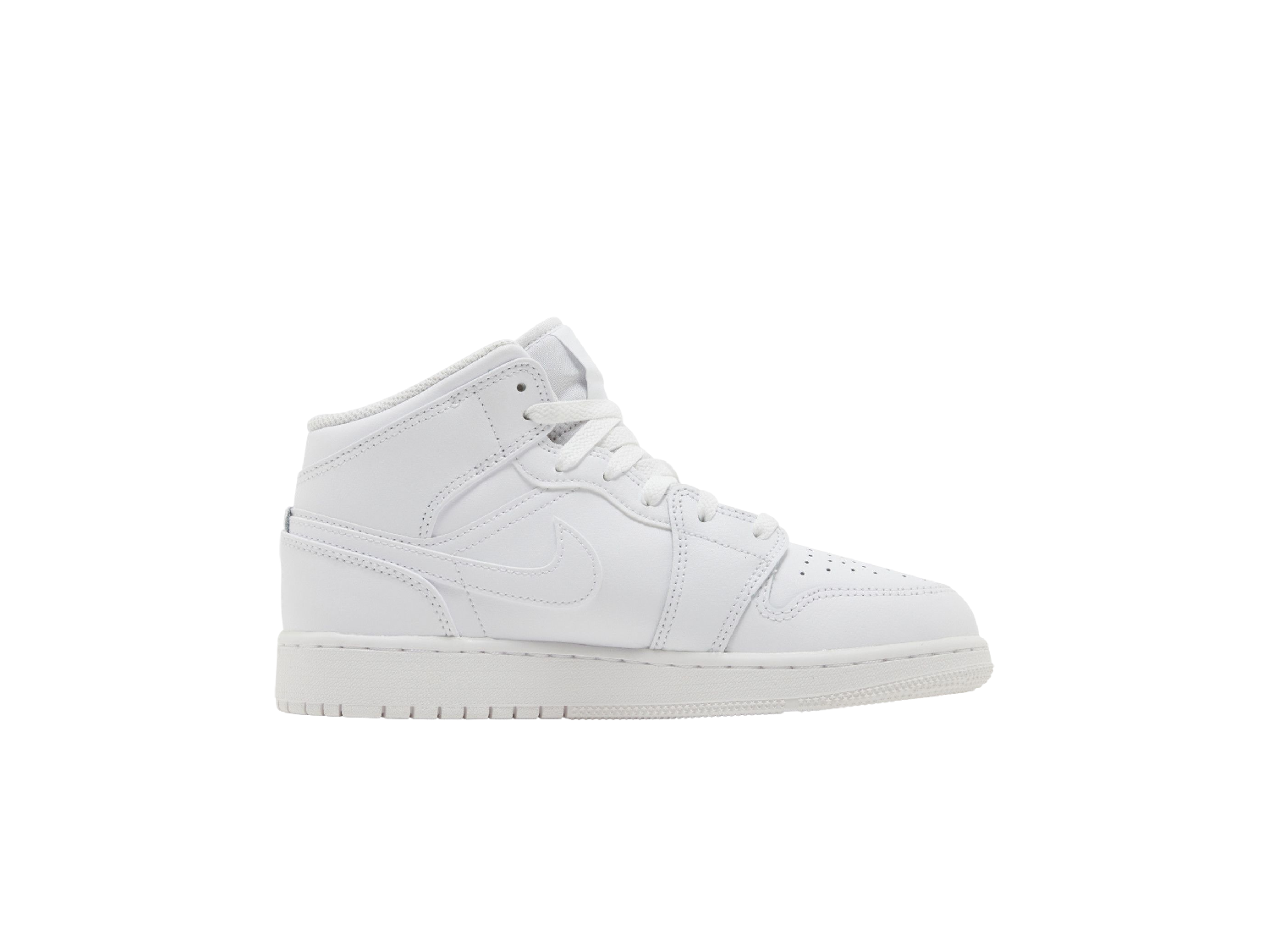 Air Jordan 1 Mid GS 'Triple White' 2023