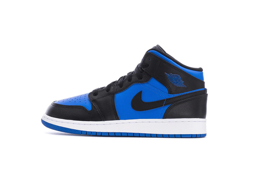 Jordan 1 Mid Black Royal Blue (GS)