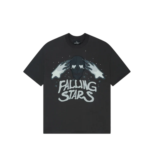 Broken Planet Falling Stars T-Shirt Soot Black – hlavní pohled | Purekickz