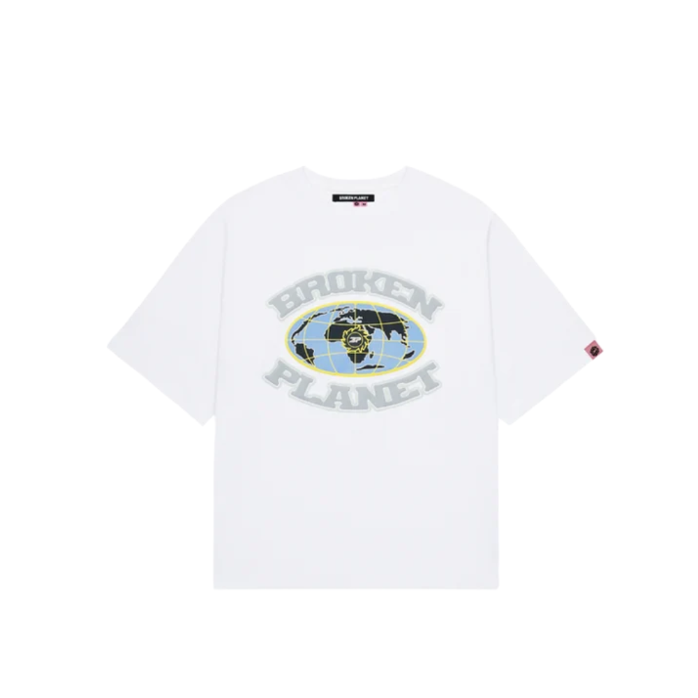 Broken Planet Market Grid T Shirt Snow White – hlavní pohled | Purekickz