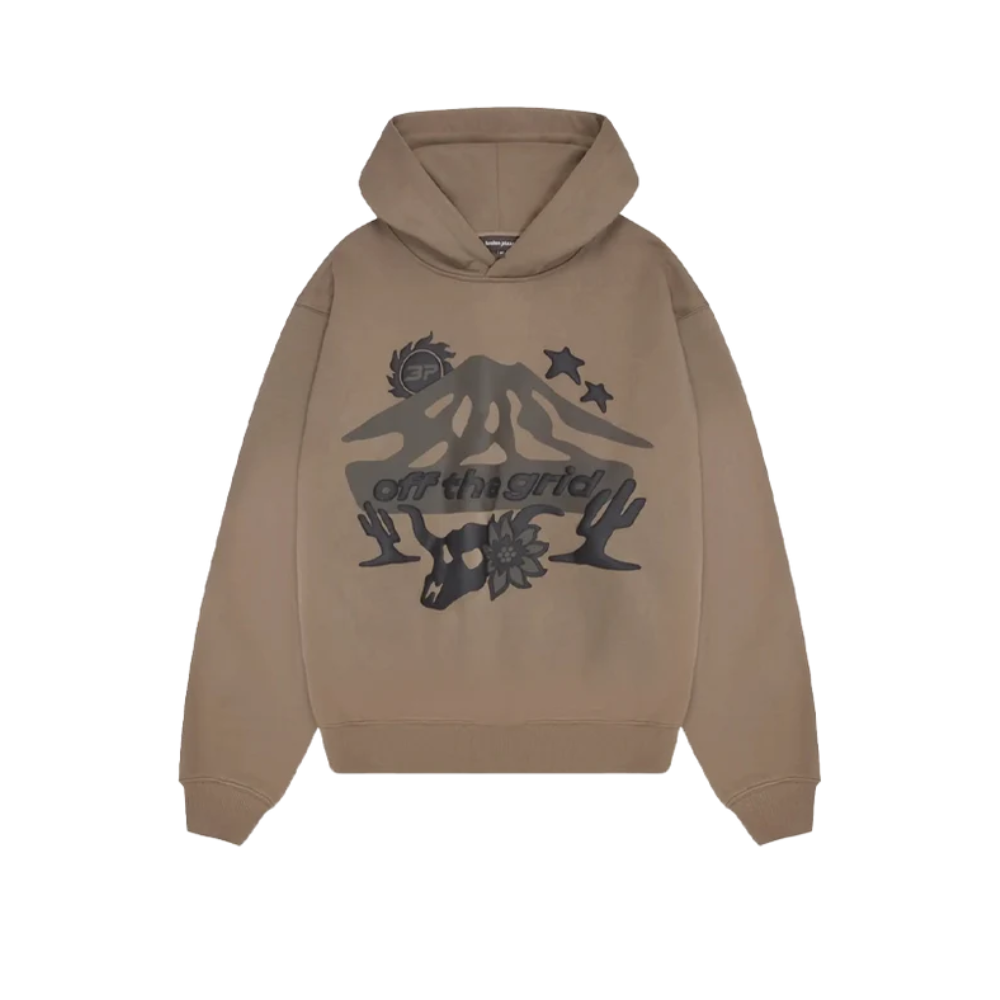 Broken Planet Off The Grid Hoodie Cinder Brown – hlavní pohled | Purekickz