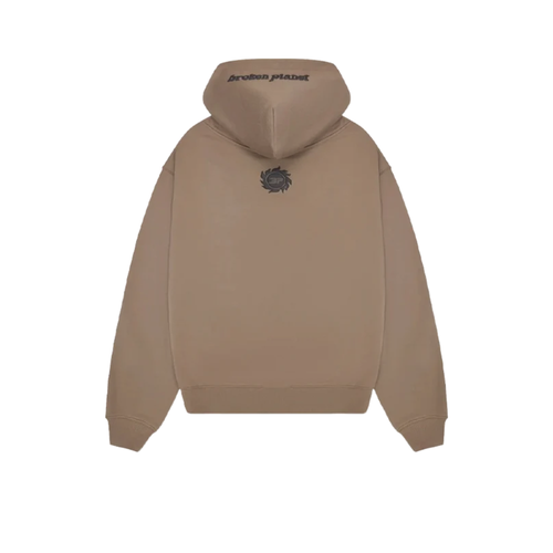 Broken Planet Off The Grid Hoodie Cinder Brown – boční pohled | Purekickz