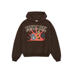Broken Planet Out Of Service Hoodie Brown – hlavní pohled | Purekickz