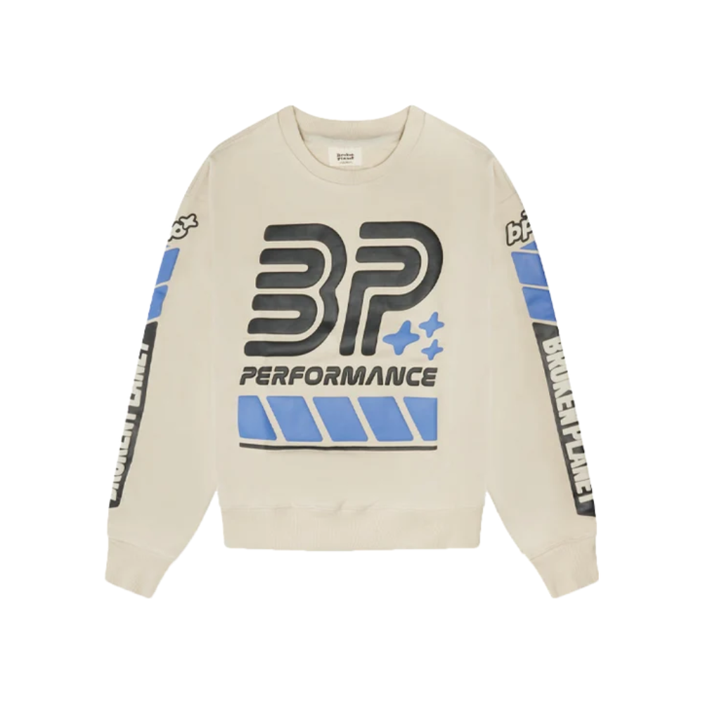 Broken Planet Performance Bone White Crewneck – hlavní pohled | Purekickz
