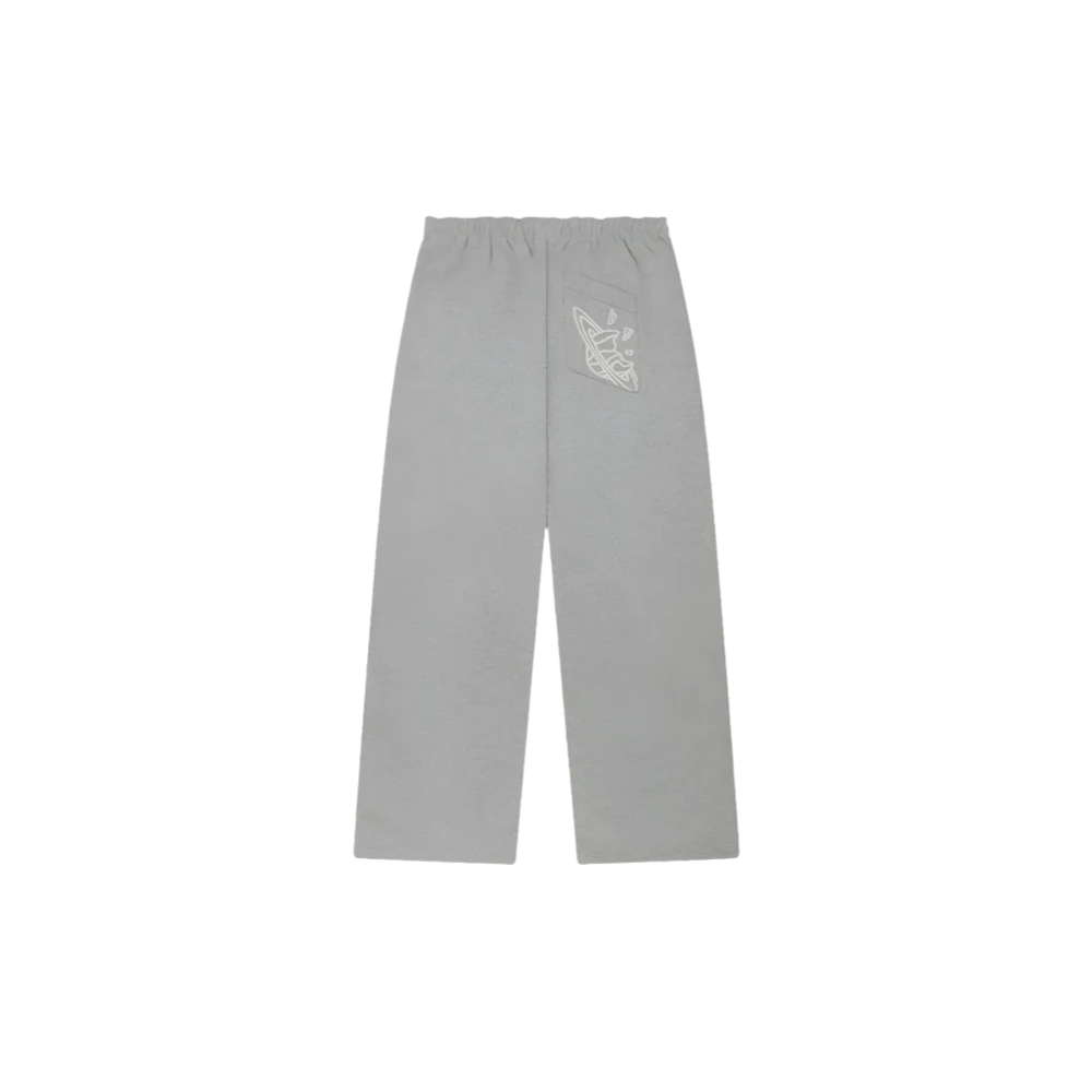Broken Planet Wide-Leg Sweatpants Heather Grey – boční pohled | Purekickz