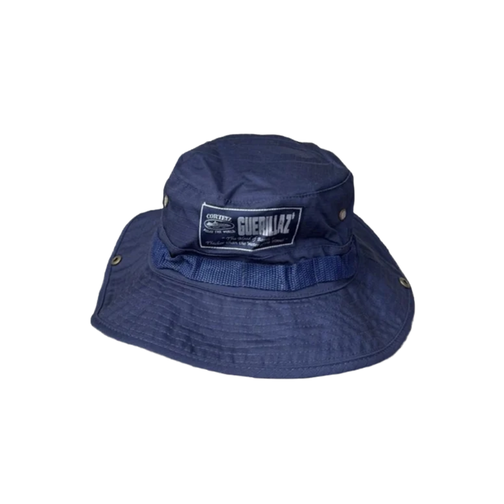 Corteiz Guerillaz Bucket Hat Navy – hlavní pohled | Purekickz