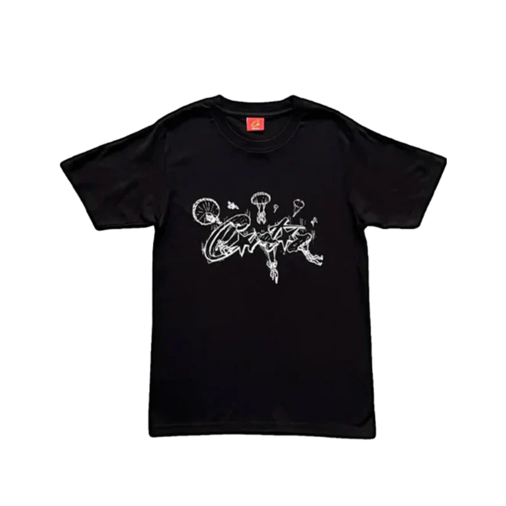 Corteiz Rtw Allstarz Skydiver T-Shirt Black – hlavní pohled | Purekickz