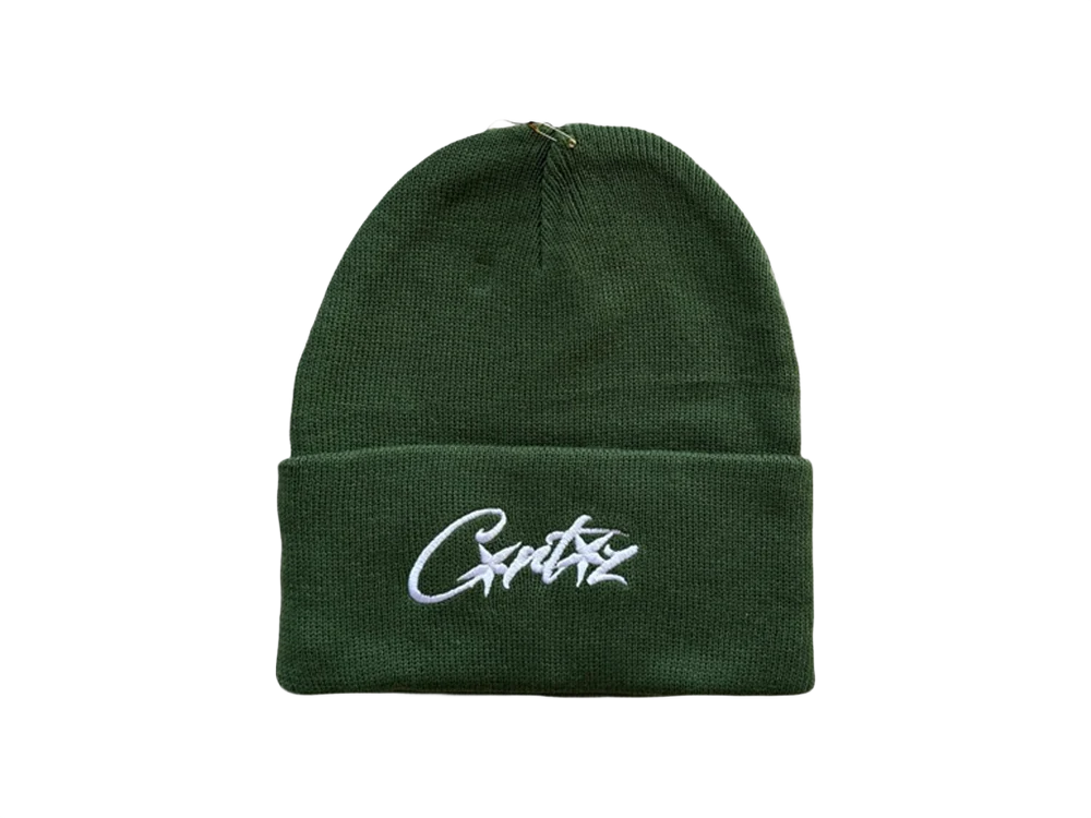 Corteiz Allstarz Folded Beanie Green