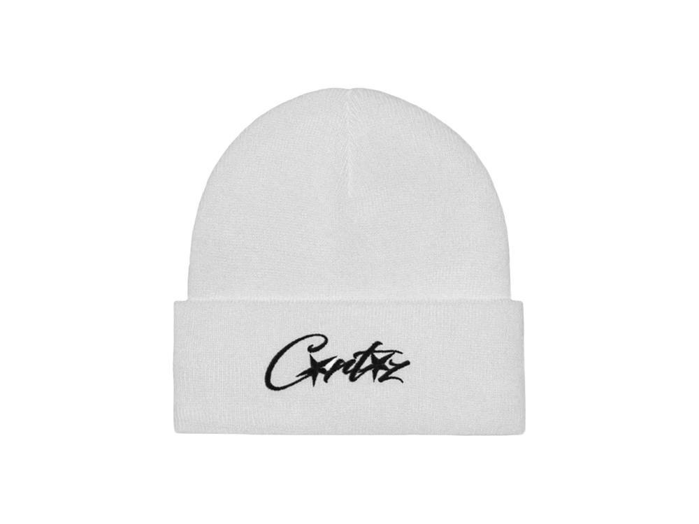 Corteiz Allstarz Folded Beanie White